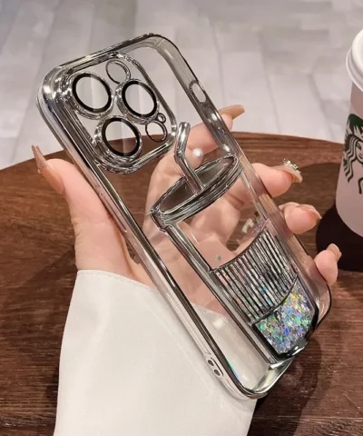 Coque iPhone Coupe à paillettes