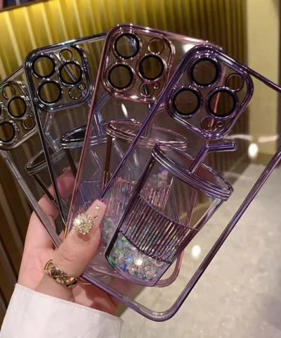 Coque iPhone Coupe à paillettes