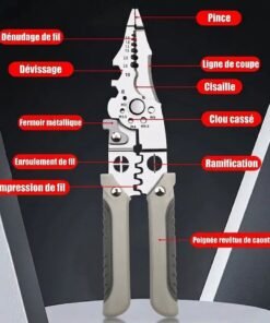 Pince extracteur de fil multifonctionnelle en acier inoxydable 6 en 1 – Translated Image image