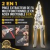 Pince extracteur de fil multifonctionnelle en acier inoxydable 6 en 1 – White Studio image