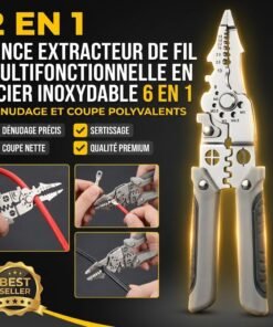 Pince extracteur de fil multifonctionnelle en acier inoxydable 6 en 1 – White Studio image