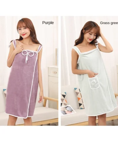 Serviette de bain portable, sèche rapidement avec poches