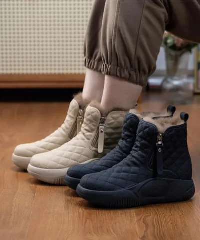 Bottes chaudes à semelles épaisses pour femmes